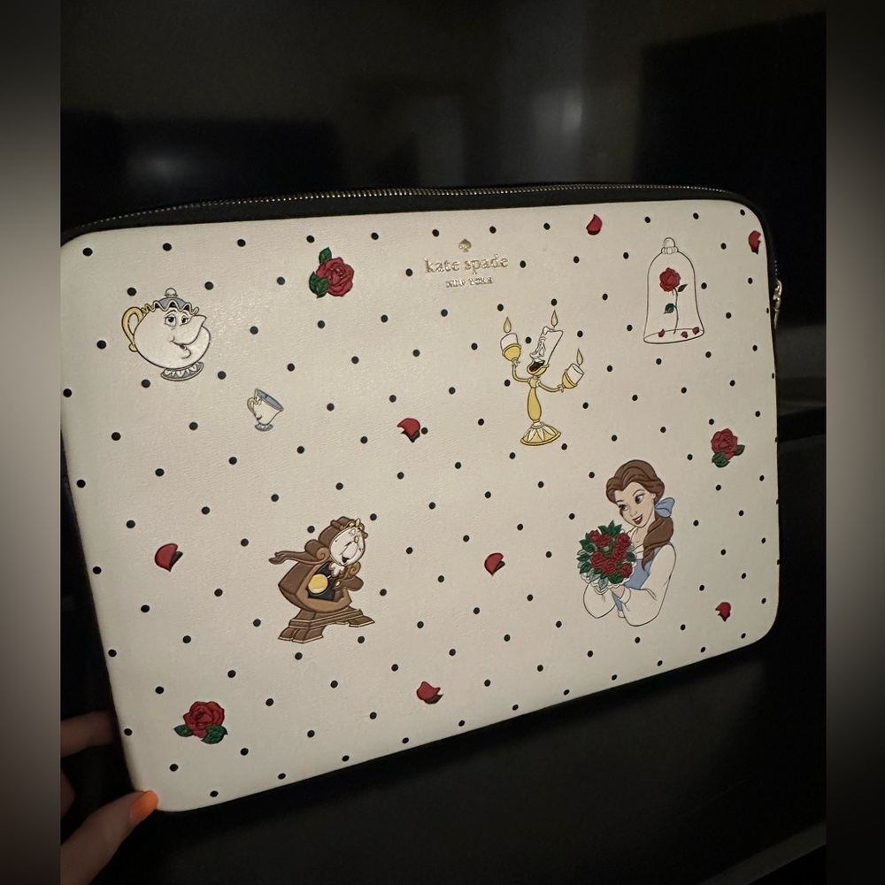 Kate Spade Beauty and the Beast Computer/Laptop Case- EXCELLENT Condition!